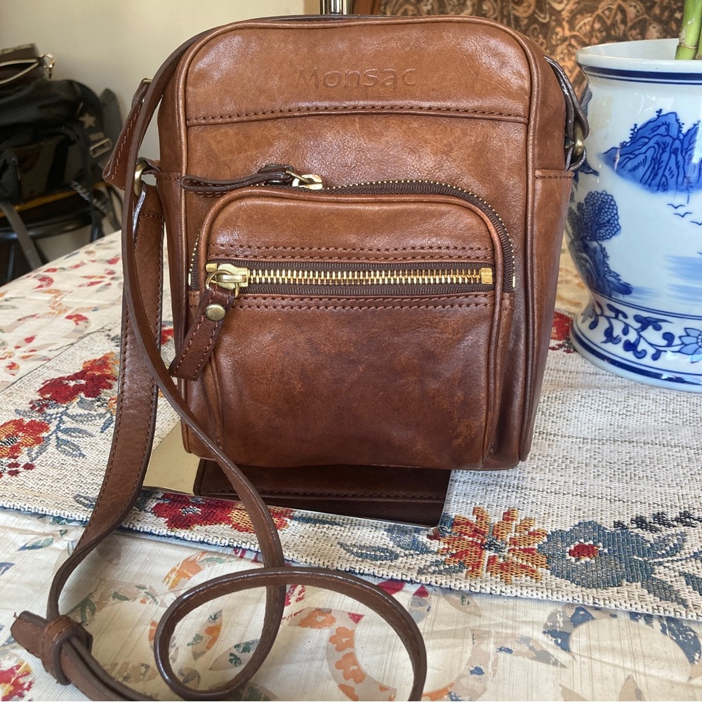 Monsac leather Men’s body bag/Crossbody bag